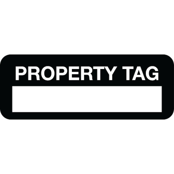 Lustre-Cal Property ID Label PROPERTY TAG Polyester Black 2in x 0.75in 1 Blank No Pad, 100PK 253744Pe1K0000 - main